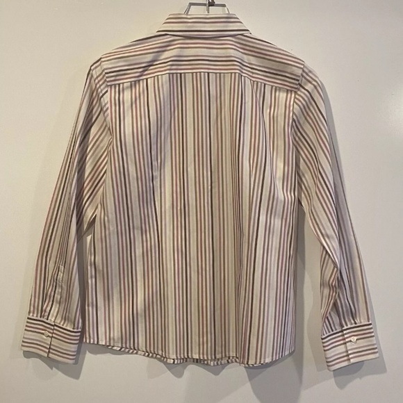 Talbots‎ Wrinkle Resistant Striped Button Up Classic Dress Shirt Womens 6 (876) - Picture 2 of 4